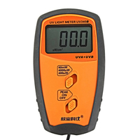 UV340B - Détecteur UV portable professionnel de poche avec écran LCD 3 3/4 - Plage de mesure 0-40 MW/cm - Testeur UVA UVB