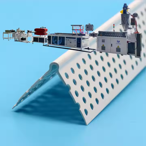 Đầy đủ tự động PVC tường viền góc Bead dải nhựa hồ sơ góc làm máy đùn dòng cho vật liệu xây dựng nhà máy - Product Image 1