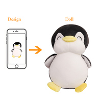 Pingüino de peluche de juguete personalizado animales de peluche OEM LOGO pingüino Pushie muñeca regalos ponderado juguete de peluche