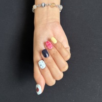 Faux ongles carrés courts à presser, motif étoile tomate et carreaux écossais, peints à la main, en gel, faits main, réutilisables, ajustement personnalisé