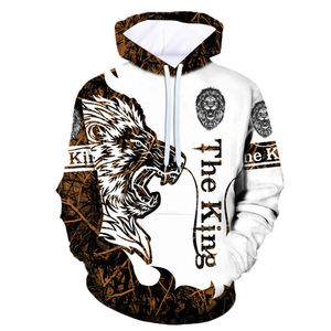 Il re tigre <span class=keywords><strong>leone</strong></span> stampa <span class=keywords><strong>felpe</strong></span> con cappuccio per gli uomini, alta qualità stampa digitale 3d felpa con cappuccio, tute e felpa - Product Image 2