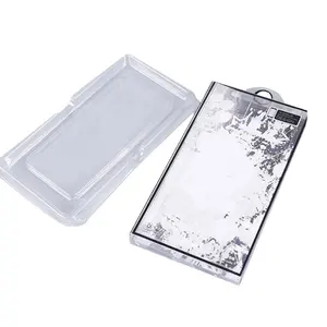 Custom Logo Mobile Phone Case Packaging Paper Box With Clear PVC Window