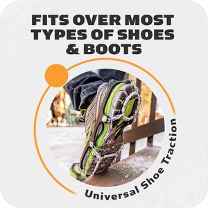 Accessori per sport invernali con impugnatura Premium a tutto piede di trazione su ghiaccio multiterreno superfici orientabili con perline diamantate punte di presa - Product Image 2