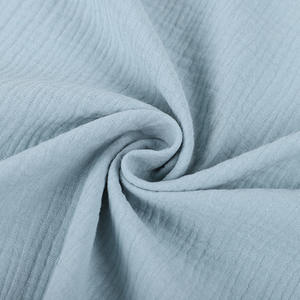 Оптовая продажа, Двухслойное органическое детское Пеленальное Одеяло из крепа, однотонное окрашенное муслиновое 100 хлопковое двойное Марлевое полотно - Product Image 3