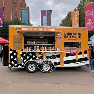 Tam Catering donanımlı gıda kamyon <span class=keywords><strong>Hot</strong></span> <span class=keywords><strong>Dog</strong></span> yemek sepeti abd tam restoran mutfak ekipmanları ile özelleştirilmiş gıda römork - Product Image 3