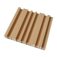 Vente directe d'usine, revêtement mural en PVC pour plafond, panneau cannelé 3D, décoration intérieure, grille WPC, art de fond, panneau décoratif à persiennes