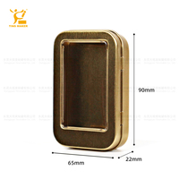 Tin smaker Großhandel Custom Recta ngular Hinged Tin Box mit Fenster Candy Biscuit Umwelt freundliche Gold Tin Container Box Verpackung
