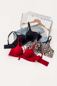 Soutien-gorge Evenyoung Push-up sans armatures, bretelles croisées, <span class=keywords><strong>bonnet</strong></span> rembourré, dos en U, soutien-gorge sans couture pour femmes - Product Image 6