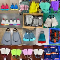 Palmes de natation en silicone personnalisables avec logo imprimé en couleur, 8 tailles, pour adultes
