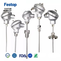 Transmetteur de température monté sur tête Pt100 4-20mA USB OEM/ODM IP68 Sonde en acier inoxydable Longueur personnalisable