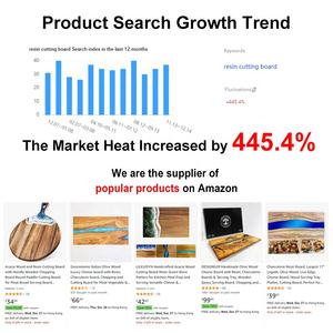 لوح تقطيع خشبي مخصص من خشب الأكاسيا والإيبوكسي ريزن بتصميم نهر المحيط، لوح تقديم طعام من الريزن - Product Image 6