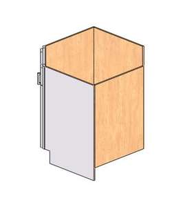 Mobile da Cucina Bianco Stile Shaker Sunique Sydney SW-CSB36, Armadio Moderno con Ante in MDF - Product Image 1