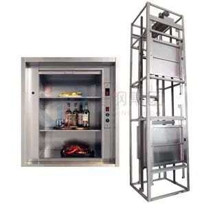 Çin ucuz çekiş VVVF mutfak gıda servis asansör restoran dumbwaiter asansör dumbwaiter fiyat