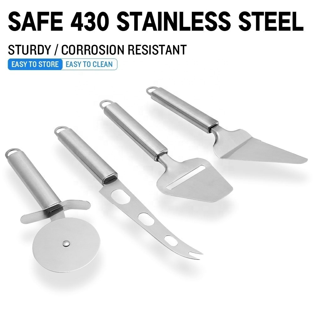 Sweetfamily - Set of 4 Cheese Spatulas and 2 Mini Serving Tongs 304