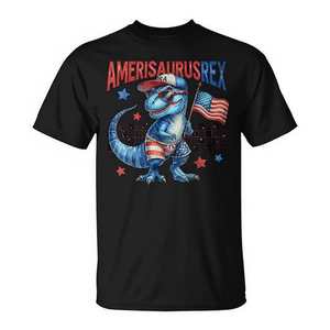 T-shirt dinosaure Amerisaurus Rex, design patriotique du 4 juillet pour garçons et filles - Product Image 2