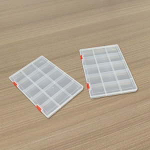 Transparent PP Plastic <b>Storage</b> <b>Box</b> 15 Compartment Fixed Grid For Jewelry Beads <b>Small</b> Items Electronics Organizers Desktop - Product Image 4
