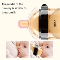 Bouteille pour bébé en PPSU de 240 ml, sans BPA, forme droite, tétine sans impression, col large, silicone, alimentation au lait pour nourrissons de 0 à 12 mois