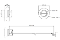 Ailiwei ALWSK-01 Télécommande filaire intelligente à deux boutons pour canapé motorisé, en plastique, ISO91001 DC, Jiangsu
