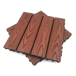 SHENGCHENG WPC Woodgrain Interlocking Composite Decking Tiles Outdoor Use Easy DIY Deck Tiles Exterior - Product Image 1