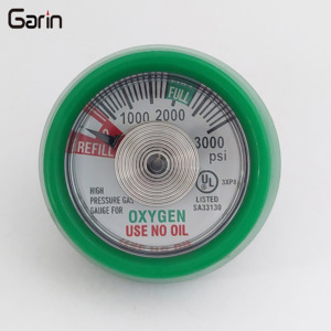 मेडिकल ऑक्सीजन नियामक के लिए ग्रीन रबर कवर के साथ फैक्ट्री डायरेक्ट सेल्स प्रेशर गेज - Product Image 2