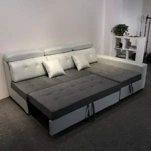 Office sleep sofa home space apartment recliner fabric sofa with chaise hotel folding sleeper sofa cum bed with storage