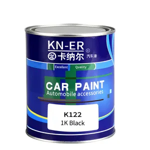 Kn-er marca 1K high gloss alta adesione buona copertura acrilico nero puro tinta unita auto refinish basecoat paint