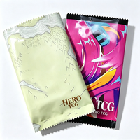 Sachets holographiques 3D personnalisés pour cartes à collectionner, sachets blindés pour boosters avec effet pailleté, emballage TCG pour boutique