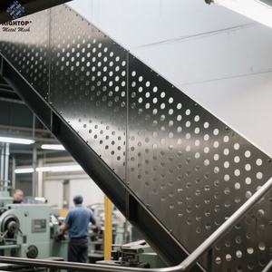 تصميم معماري مخصص من الألومنيوم والفولاذ المقاوم للصدأ من الثقوب لدرابزين الدرج يشمل قطع اللحام - Product Image 2