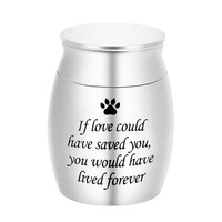 Urnas de Cremación para Mascotas Mini Personalizadas al por Mayor, Recuerdo Funerario de Acero Inoxidable para Cenizas de Perros y Humanos, Patrones Personalizables