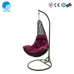 Modern PE Rattan Leaf Heavy Duty Hanging <strong>Swing</strong> <strong>Chair</strong> for Indoor <strong>Outdoor</strong> for Garden Courtyard Park Backyard Metal <strong>Swing</strong> <strong>Chair</strong> - Product Image 3