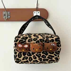 Sac de toilette mignon à imprimé chat pour femmes, organiseur de maquillage de voyage, pochette zippée en polyester, sac de rangement portable pour articles de toilette, logo personnalisé OEM - Product Image 4