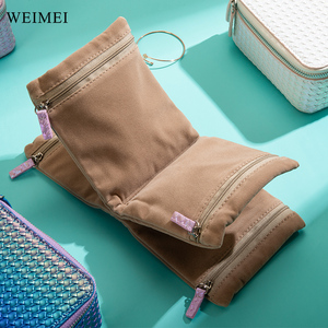 WEIMEI Nouvelle Trousse de Maquillage Portable OEM pour Femme, Boîte de Rangement à Bijoux avec Fermeture Éclair - Product Image 2