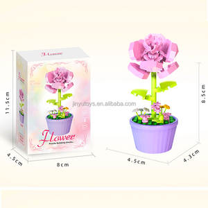 Bloques de Construcción de Flores de Rosa, Kit Romántico para Armar un Ramo, Ladrillos de Ensamblaje DIY para Decoración del Hogar, Juguetes de Construcción DIY - Product Image 2