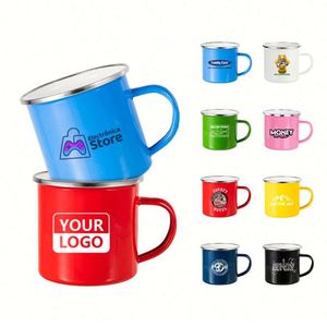 Tazas de Viaje de Cerámica de 350 ml (12 oz) con Logotipo Personalizado, Estilo Americano, con Asa, Sublimación, Esmalte, para Té, Leche, Café - Product Image 1