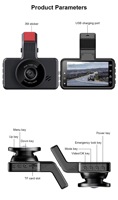 D905 1080P HD DVR Perekam Video Mengemudi Mobil Layar LCD 3 Inci Sudut Lebar 140 Derajat, WDR, WIFI, Monitor Parkir Mobil