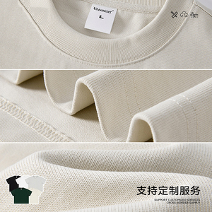 Camisetas Lisas Oversize Estilo Urbano Vintage, 400G, Algodón Pesado, Cuello Acanalado, Básicas, Personalizables con Impresión y Bordado en Pequeños Lotes - Product Image 6
