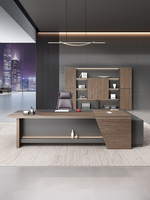 Moderno lusso in legno Executive scrivania da ufficio Set convertibile Manager mobili commerciali scrivania da lavoro con sedie di Design