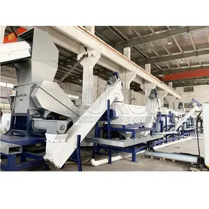 PURUI 1000 kg/h PE stretch film recycling washing line with shredder crusher friction washer Tank Centrifugal dryer