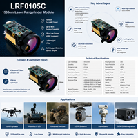 Module de télémètre laser ERDI LASER 1535nm DPSS, capteur laser courte portée 3km pour drone