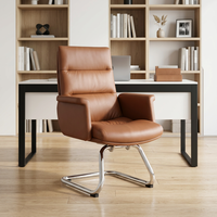 Chaise ergonomique moderne avec accoudoirs enveloppants et confortables, idéale pour les salles de réunion, les salles d'accueil et les bureaux à domicile