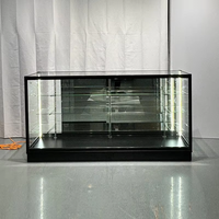 Vitrine en verre sur mesure en profilé aluminium OEM, 70 pouces, économique, avec éclairage LED pour magasin de tabac