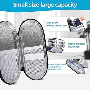 Sac isotherme médical réutilisable et écologique 2026 pour diabétiques, boîte de rangement portable pour stylo à insuline en PU rigide résistant à l'eau - Product Image 6