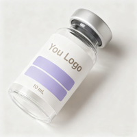 Bouteilles en PVC personnalisables en gros, flacons de 3 ml, 5 ml, 20 ml, étiquettes adhésives durables pour emballage de peptides