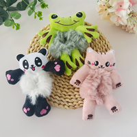 Élastiques à cheveux en peluche mignons en forme d'animaux (grenouille, chat, lapin) – Accessoires ludiques pour filles et femmes