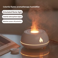Humidificateur volcanique 3D avec effet de flamme, diffuseur d'aromathérapie, 130 ml, USB, portable, brume froide, veilleuse, humidificateur d'air électrique