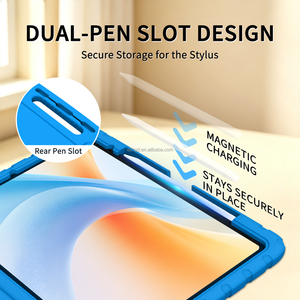 HGD Nouvelle coque souple en silicone pour enfants entièrement enveloppante pour Air 13/Pro 13 2022/2024/2025 Pro 13 avec emplacement pour stylet sur le côté droit - Product Image 4