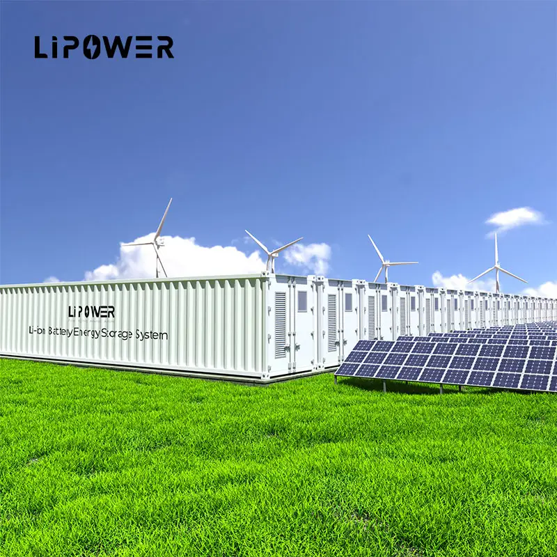 LIPOWER 100KW 215KWh Contenedor híbrido de alto voltaje AC Bess Sistema de almacenamiento de energía de batería comercial industrial solar