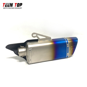 <span class=keywords><strong>Teentop</strong></span> ท่อไอเสียรถจักรยานยนต์สแตนเลส, ท่อครึ่งสีฟ้า51mm/60.5mm - Product Image 3