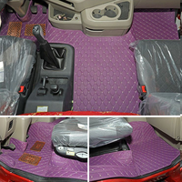 Ensemble de tapis de voiture en cuir à double couche, couverture complète, imperméables, antidérapants, sur mesure pour les intérieurs de camions