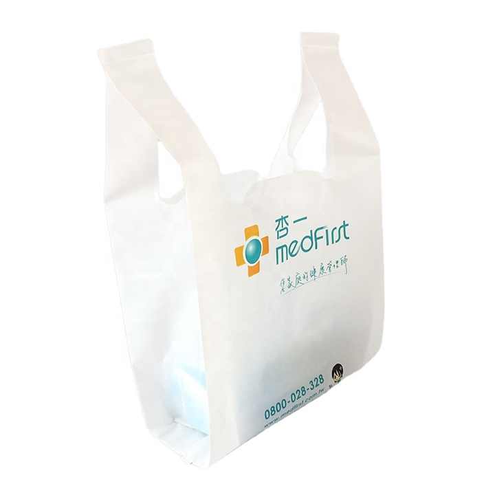 T-shirt Bag Shopping Bag Eco-friendly Biodegradable Plastic Sample Carton  Packing Gravure Printing HDPE HS Supermarket Bags T/T